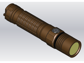 thrunite tc15 scale model flashlight freecad 3d print model - Mito3D