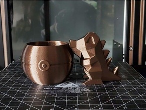 pokemon planter - totodile pokeball 3d print model - Mito3D