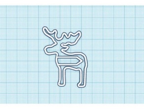 carta clip segnalibro cervo alce graffetta per fogli 3d print model - Mito3D