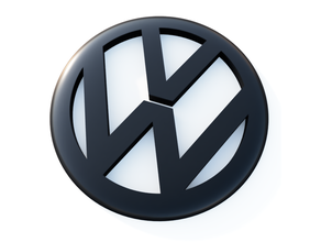 vw Volkswagen Abzeichen Emblem 210mm gebogen Golf passat Mult Transporter Polo Käfer Caddie Touran 3d print model - Mito3D