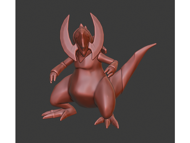 haxorus dinosaure dragon Pokémon stl 3D print model - Mito3D