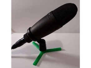 mini microphone tripod standard 95 mm 3 8-16 male thread holder mount 3d print model - Mito3D
