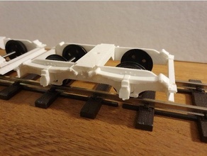 16mm escala Vabis bogie par 600 mm jardim estrada ferro modelo trens limitar calibre 3d print model - Mito3D