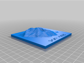 Weiß Insel Blindenschrift Etikette Geographie Berg Neuseeland Topographie Vulkan 3d print model - Mito3D