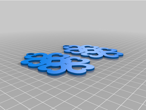coração padronizar Projeto brincos brinco 3d print model - Mito3D