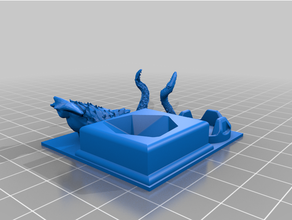 mtg Kraken simbólico d6 + d20 ranuras 3d print model - Mito3D