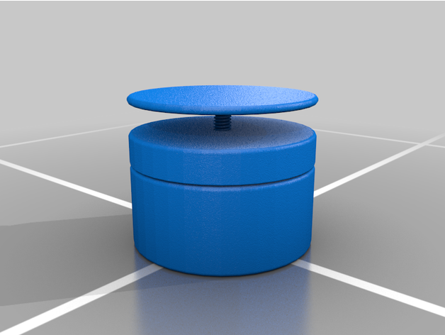 pressed powder jar capped unscrewed 3D print model - Mito3D