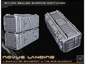 scifi shipping container - 28-32mm gaming novus landing 28mm infinity miniature rpg star wars tabletop warhammer 40k 3d print model - Mito3D