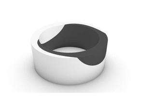par anillos Pareja diseño joyería joya amor anillo Boda 3d print model - Mito3D