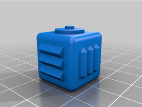 fijj cube soutiens easy print agiter tactile ce3v2 créalité e3d Titan aéro facile impression ender 3 v2 fidget toy jouet 3d print model - Mito3D