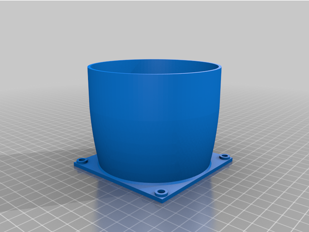 90mm fan 100 mm ventilation duct 3d printing 3D print model - Mito3D