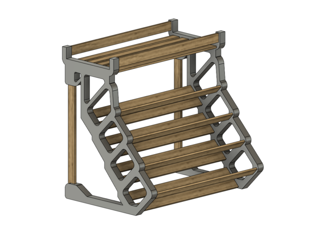 pimenter étagère épices organisateur grille 3D print model - Mito3D