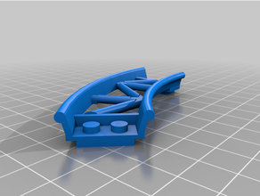 lego coaster qtr turn piece 3d print model - Mito3D
