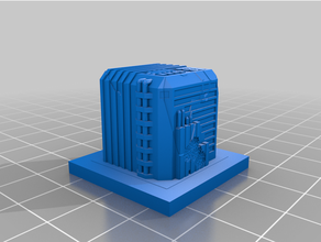 Greeblecity restos agrietado cubo greeblecityruins 3d print model - Mito3D