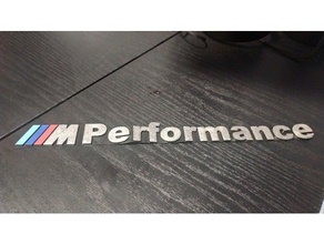 BMW desempenho logotipo 3d print model - Mito3D