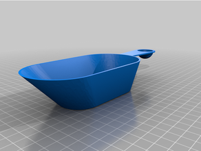 parametrico 2 in 1 Popcorn sale misurazione attrezzo 3 tazza 4 cucchiaino freecad 3d print model - Mito3D