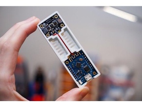 wemos lolin d1 mini + adafruit shtc3 sensor case v2 esp8266 iot 3d print model - Mito3D