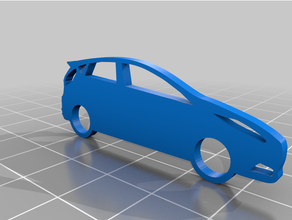 ford fiesta keychain car 3d print model - Mito3D