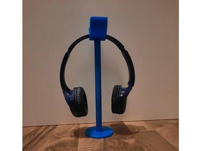 headset holder auriculares soporte sencillo 3d print model - Mito3D