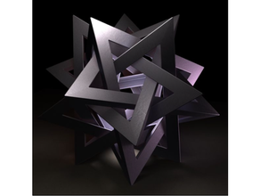 5 iç içe tetrahedronlar star dörtyüzlü 3d print model - Mito3D