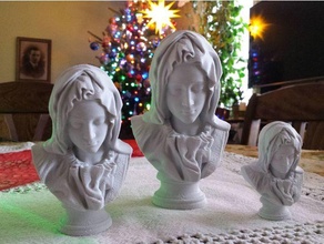 mary michelangelo's piet remix support michelangelo scan sculpture st peters basilica vatican 3d print model - Mito3D