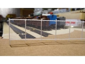 ho scale chain link fence model trains train 3d print model - Mito3D