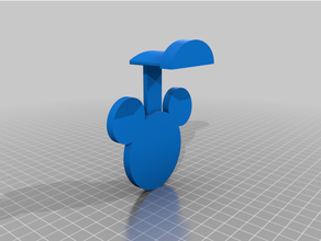 rato fone ouvido suporte Disney mickey 3d print model - Mito3D