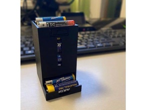half full aa bateria distribuidor suporte 3d print model - Mito3D