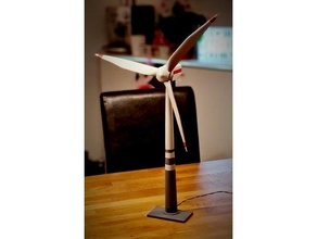 75cm wind power plant scrivania fan h0 scala ventilatore vento energia pianta windrad 3d print model - Mito3D