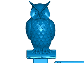 owl mailbox flag mount binary indicator bird 3d print model - Mito3D
