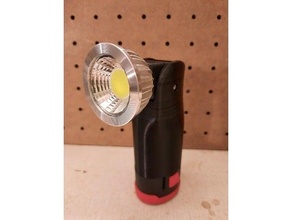 parkside 12v team - flashlight adjustable head remix battery led torch 3d print model - Mito3D