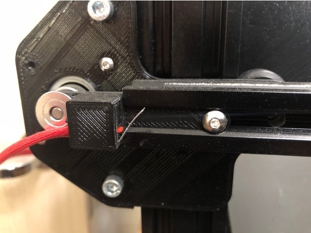 limiter endstop stopper ender 3 pro v2 - minimal style adjustable creality ender3 ender3pro y-endstop 3D print model - Mito3D