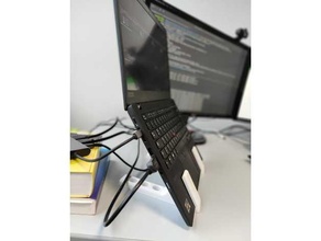 laptop stand 15mm laptops eg lenovo t14 t490 t495 homeoffice notebook holder thinkpad 3d print model - Mito3D