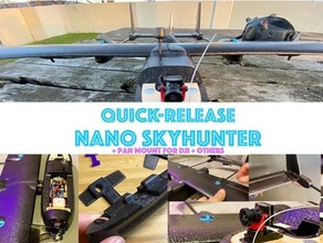 Nano Skyhunter schnell Freisetzung + Pfanne caddx Nebel Aussicht dji fpv Drohne onshape Neigung Schallmodell 3d print model - Mito3D