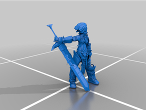 pathfinder rpg barbarian amiri mini roleplaying 3d print model - Mito3D