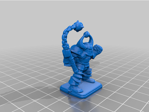 heroquest guerrero caos estrella mañana 3d print model - Mito3D