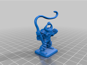heroquest chaoswarrior whip 3d print model - Mito3D