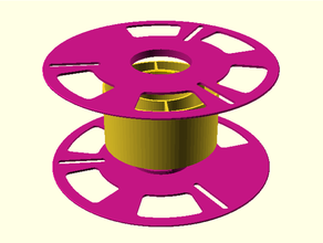 customizable master spool 3d printer printing barrel bore custom customized customizer diy filament flange masterspool openscad parametric thai 3d print model - Mito3D