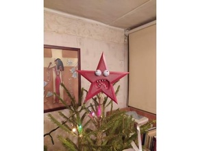 christmas tree star 3d print model - Mito3D