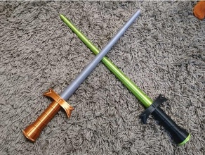 stronger collapsing broadsword removable blade 3d print model - Mito3D