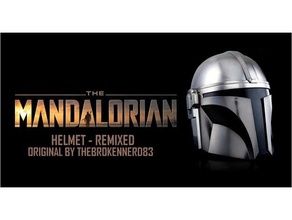 mandalorian helmet updated - remixed 3d print model - Mito3D