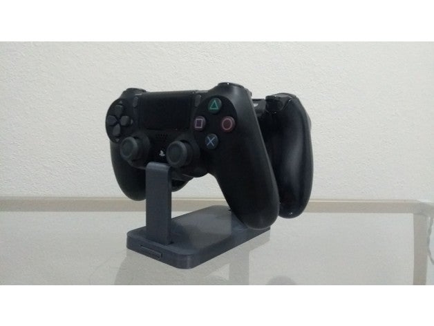 ps4 doble controlador estante soporte 3D print model - Mito3D