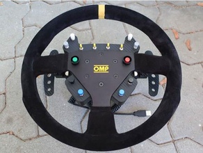 omp 320 button plate - simracing 3d print model - Mito3D
