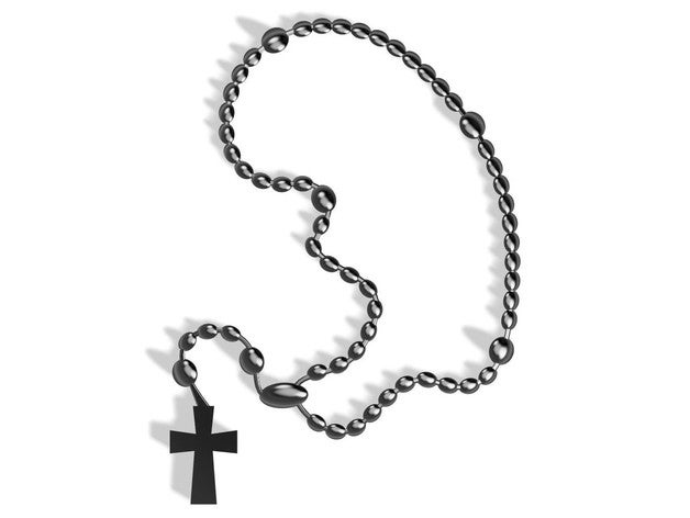 Rosenkranz ungeboren Magnete Abtreibung getragen Kreuz Vertrauen Jesus Christus 39 Leben 3D print model - Mito3D