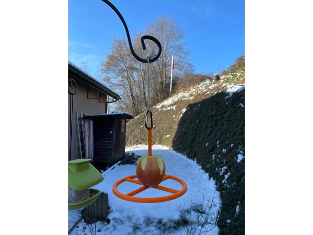 bird apple feeder birdfeeder 3D print model - Mito3D