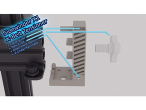 belt tendeur cable guide attachement options linear rail prêt sidewinder x1 artillerie pièces jointes câble guider linéaire swx1 3d print model - Mito3D