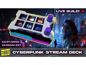 diy cyberpunk stream deck 3d printing arduino electronics elgato streamdeck gaming keyboard livestream macropad macro mechanical streaming youtube 3d print model - Mito3D
