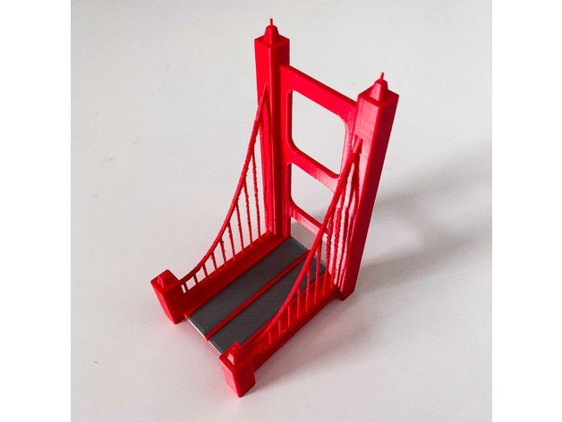 Suspension Brücke Telefon Stand Ingenieurwesen Tor golden iPhone san Francisco Tablette 3D print model - Mito3D