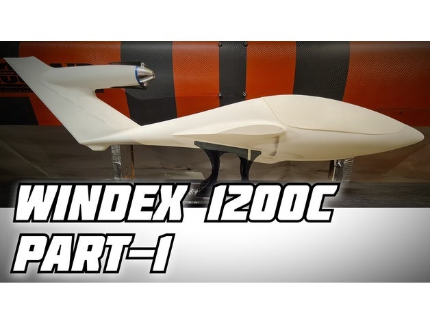 Windex 1200c Rumpf 3dmodel 3dprintable 3d Drucken Flugzeug Segelflugzeug Modell 3D print model - Mito3D