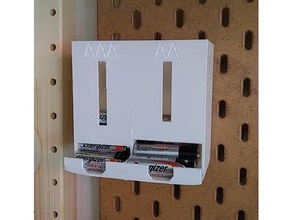 batterie titulaire soutien skadis aaa aa Ikea organisation espace rangement boîte 3d print model - Mito3D